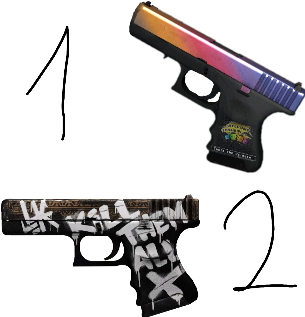 Csgo Sticker - Glock 18 Wasteland Rebel Clipart (1024x1024), Png Download