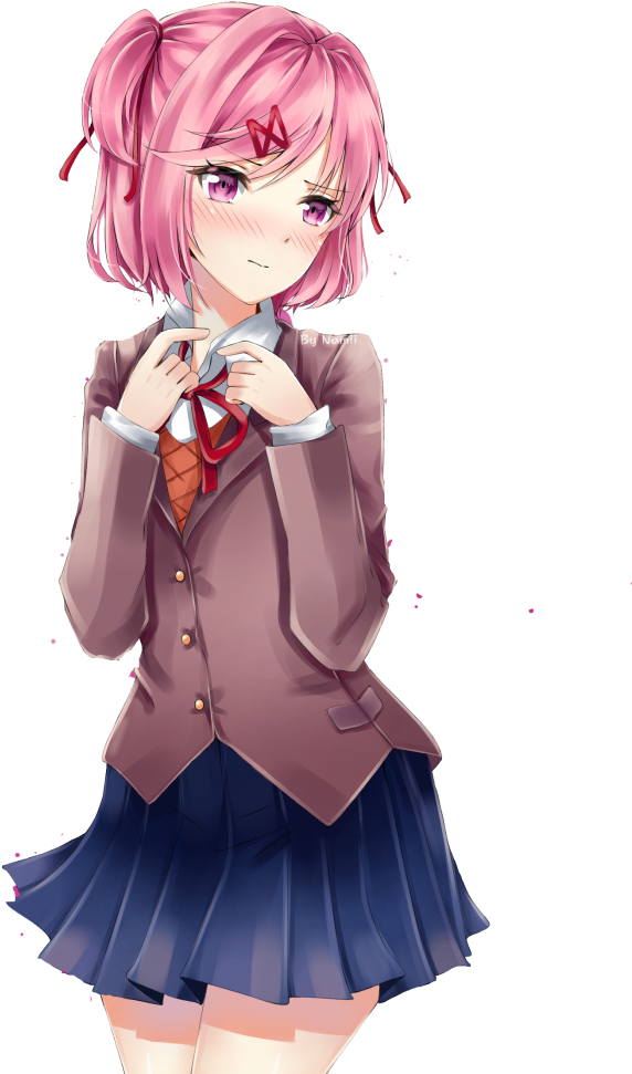 #ddlc #natsuki #doki Doki Literature Club #нацуки #ддлк - Doki Doki Literature Club Natsuki Fanart Clipart (700x1006), Png Download