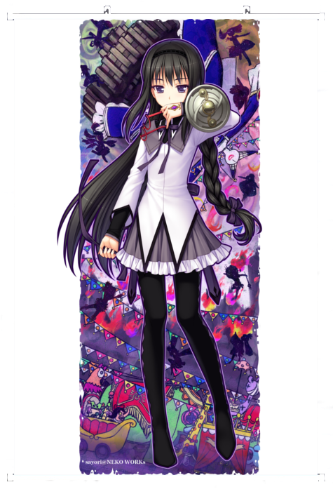 Wall Scroll Puella Magi Homura - Homura Akemi Clipart (750x750), Png Download