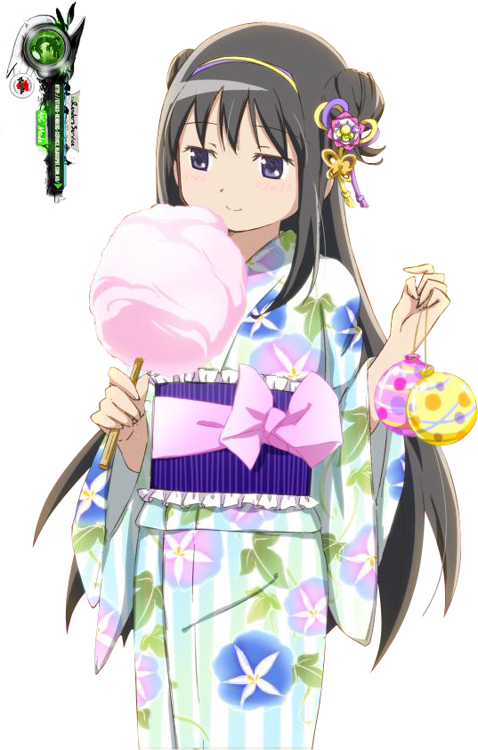 Mahou Shoujo Madoka Magica Images Homura Kimono Hd - Puella Magi Madoka Magica Clipart (546x841), Png Download