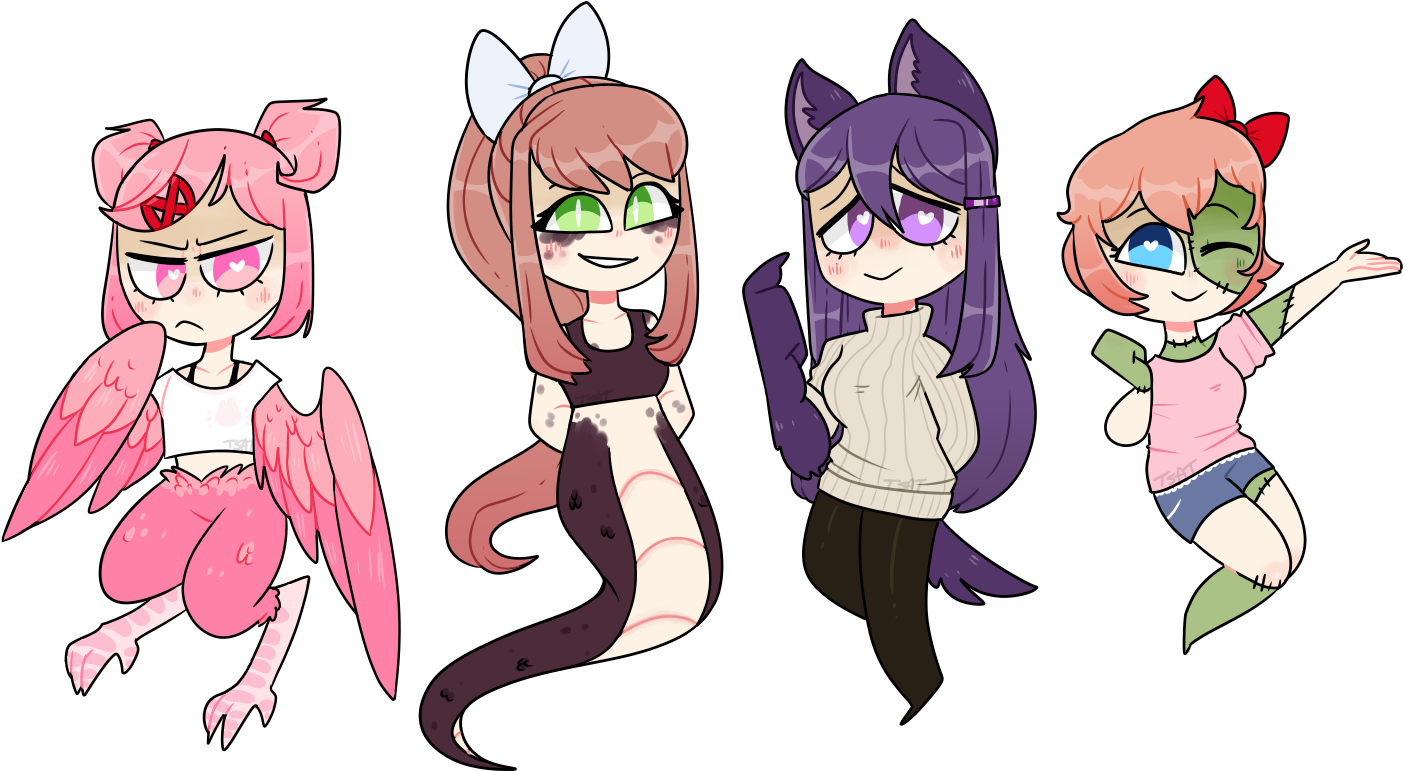 #ddlc #ddlcroleplay #ddlcrp #dokidokiliteratureclub - Cartoon Clipart (1443x800), Png Download