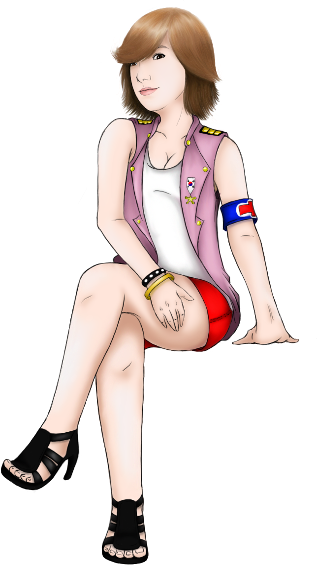 Tiffany Girls Generation Images Fany Genie Hd Wallpaper - Sitting Clipart (682x1168), Png Download