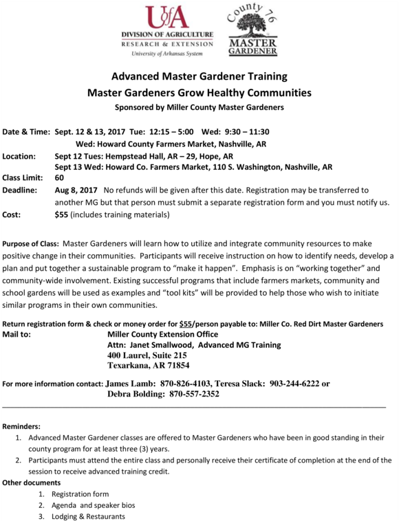 Miller County Advanced Master Gardener Training - University Of Arkansas System Clipart (650x841), Png Download