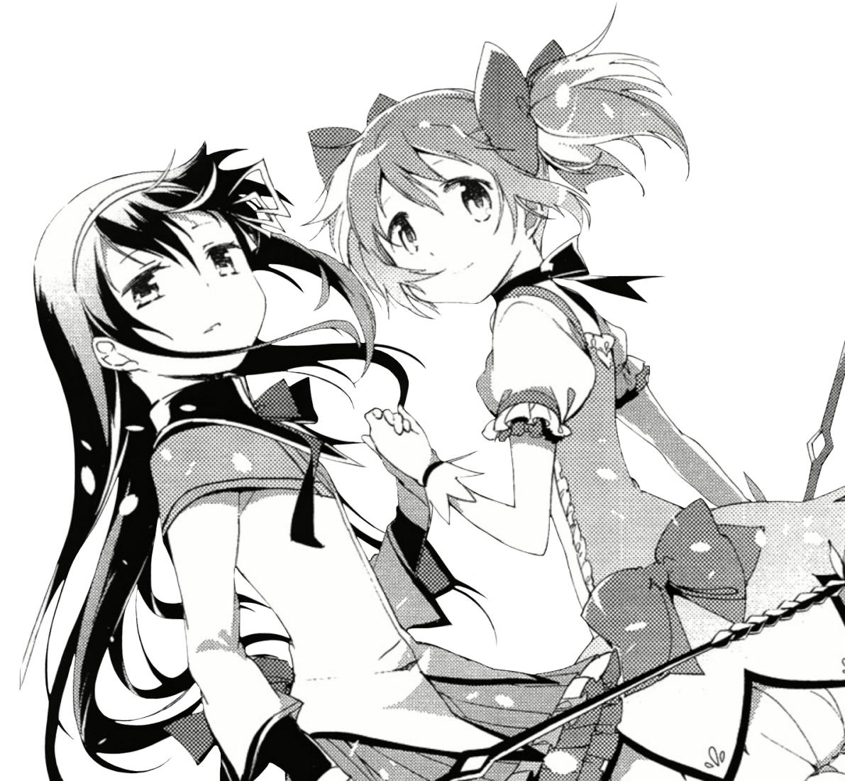 And Pink Akemi - Homura Akemi Manga Clipart (1280x1228), Png Download
