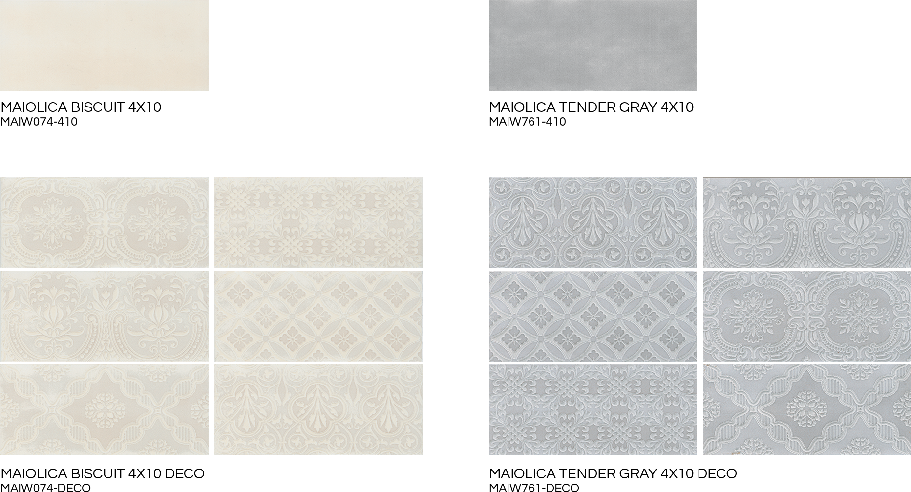 Maiolica Biscuit & Maiolica Tender Gray - Maiolica Tender Gray Wall Tile Clipart (1865x1112), Png Download