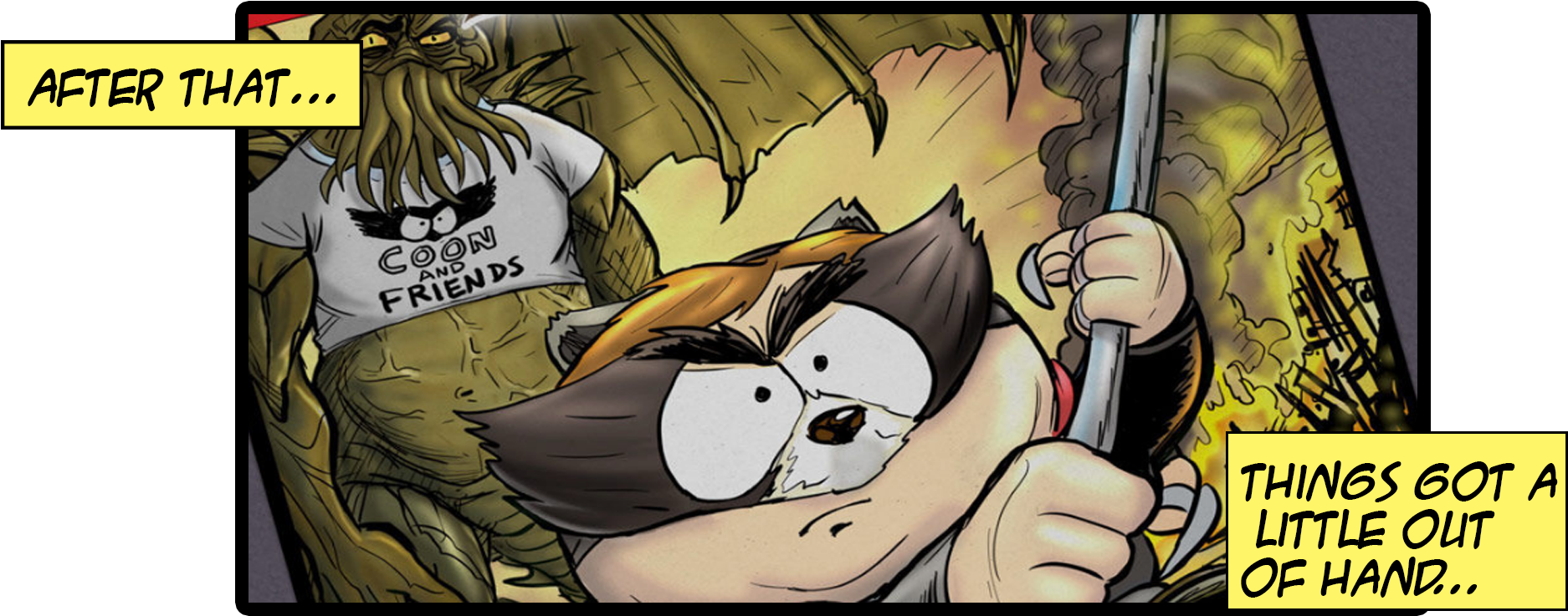"coon And Friends Set Out To Earn $100 For Finding - South Park The Fractured But Whole Comics Clipart (1903x763), Png Download