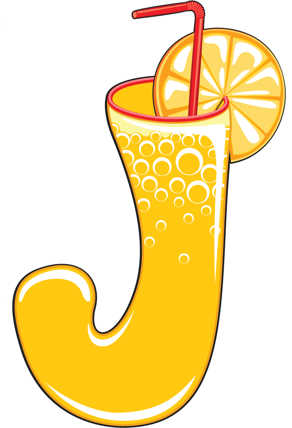 Image Royalty Free Stock Alfabeto Infantil J Abecedario - J For Juice Craft Clipart (953x1537), Png Download