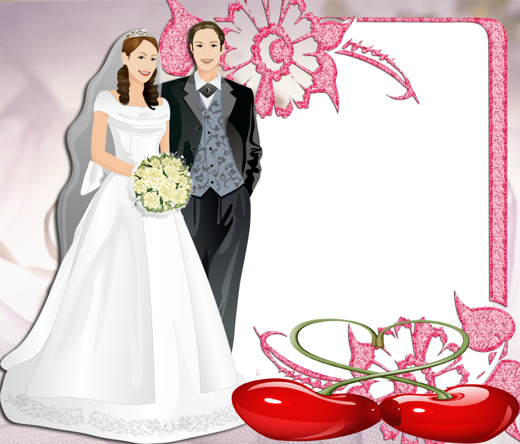 Moldura Para Foto De Casamento Png Clipart (1019x870), Png Download