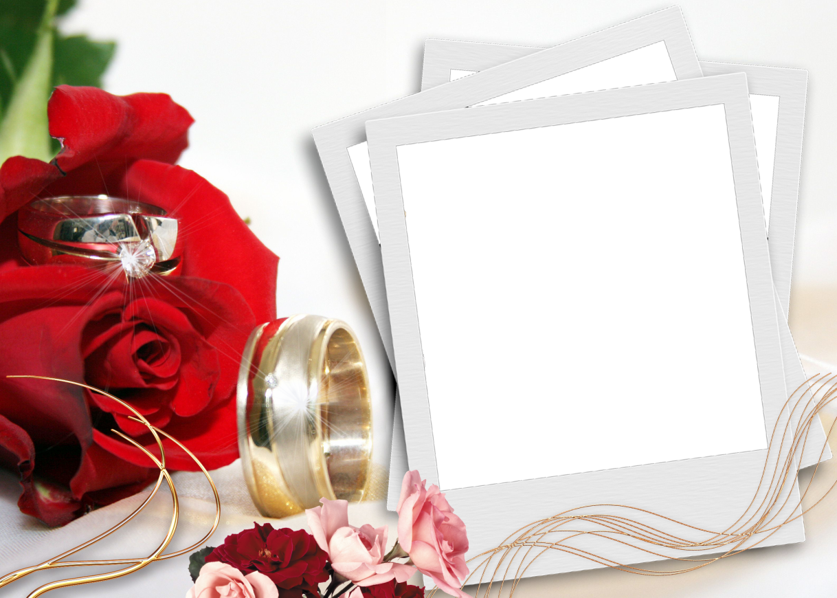 Moldura Amor, Moldura Casamento, Moldura Noivado, Frame - Wedding Frame Red Clipart (1218x870), Png Download