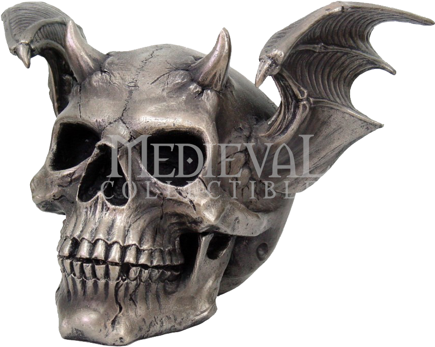 Skull With Devil Wings - Skull Clipart (869x869), Png Download