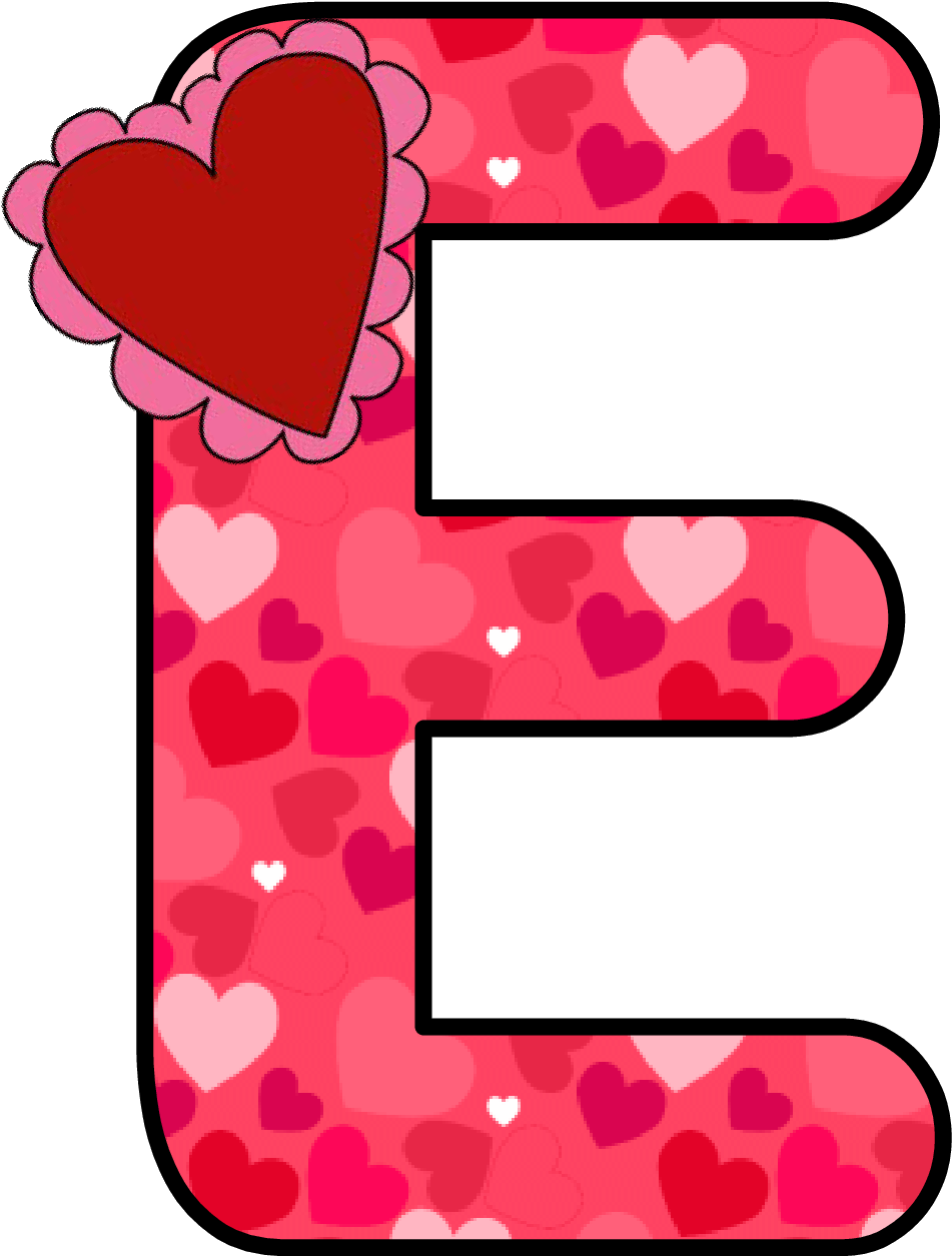P Clipart Embroidered Letter - Letras Decoradas Con Corazones - Png Download (1029x1312), Png Download
