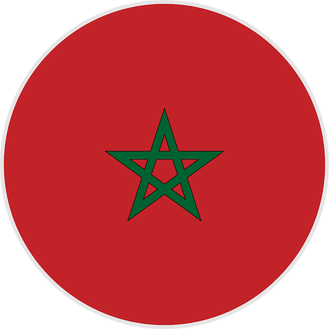 Download Flag Maroc Svg Eps Png Psd Ai Vector Color - Morocco Logo Red Clipart (640x640), Png Download