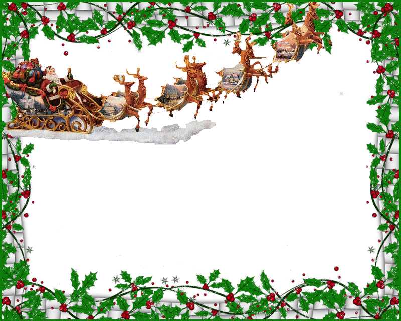 Marco De Navidad - Traineau Du Pere Noel Clipart (800x640), Png Download