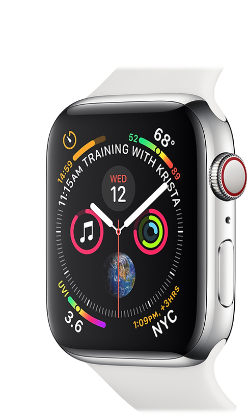 Apw440 - Apple Watch 4 Stainless Steel Clipart (1000x1000), Png Download