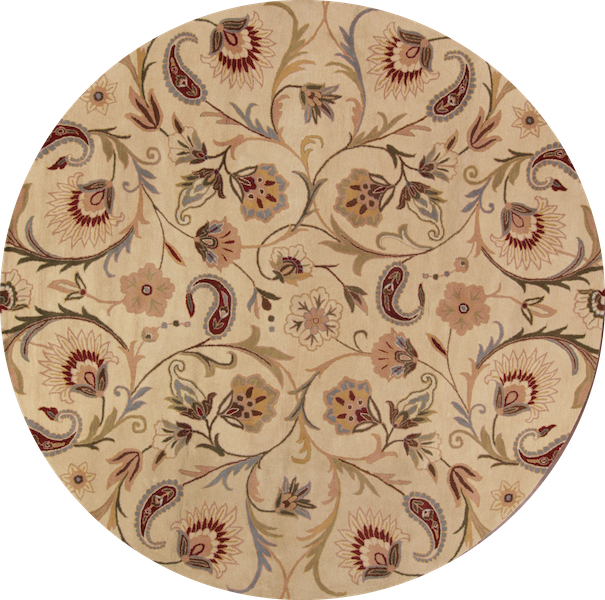 Rizzy Home Highland Light Beige Hand Tufted Wool 8 - Circle Clipart (605x600), Png Download