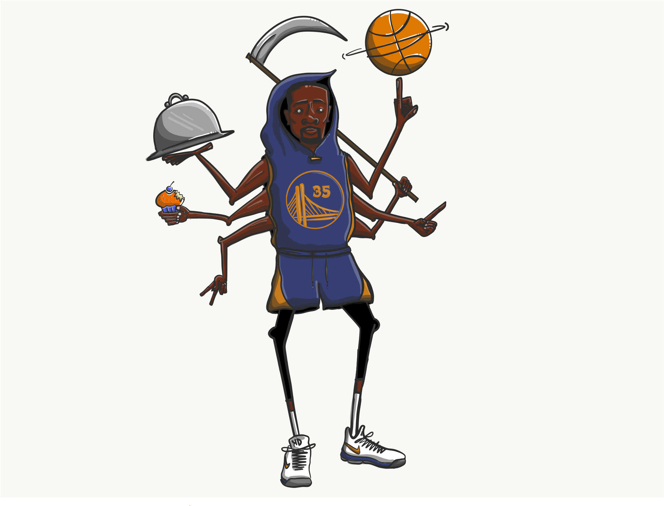 Warriors - Streetball Clipart (2732x2048), Png Download