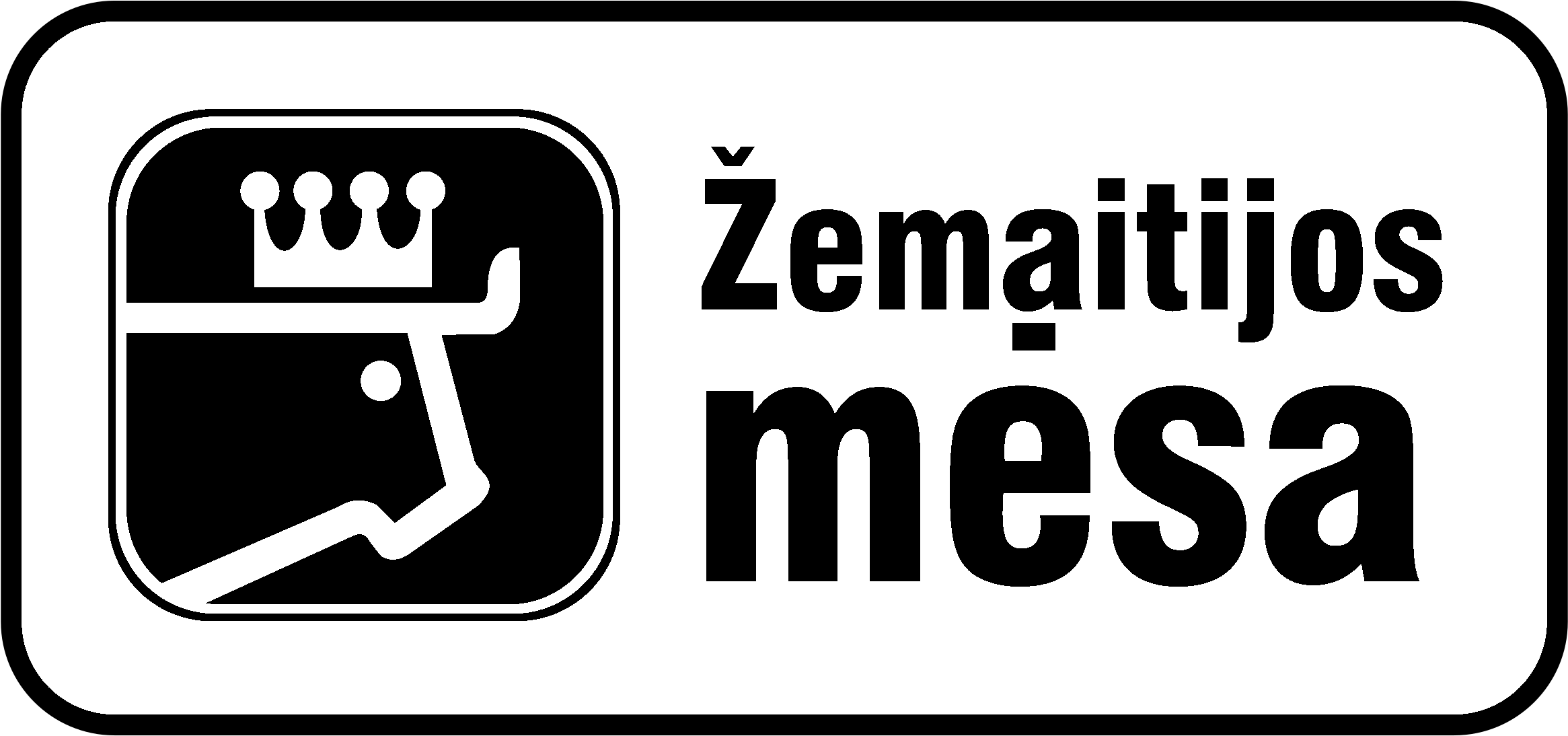 Zemaitijos Mesa Logo Black And White - Resegup Clipart (2400x2400), Png Download