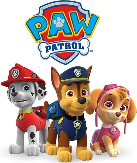 Paw Patrol Birthday Party Clipart , Png Download - Paw Patrol Chase Marshall Skye Transparent Png (560x664), Png Download