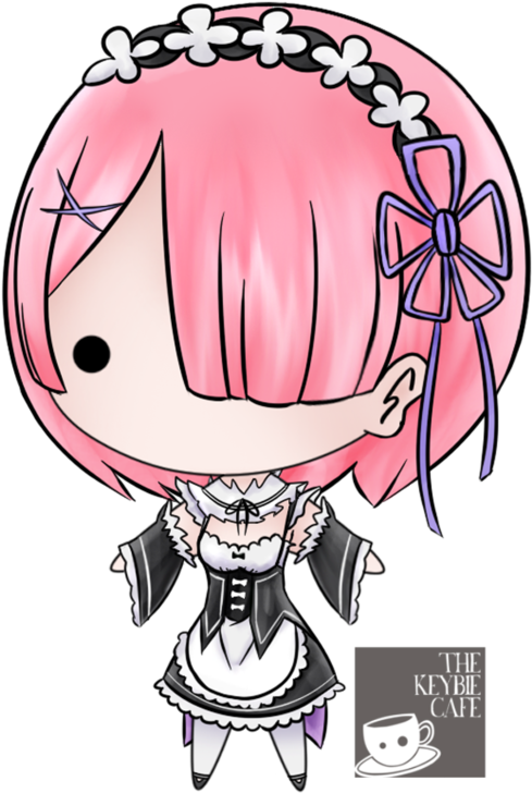 Re - Zero Keybies - Ram - Cartoon Clipart (800x800), Png Download