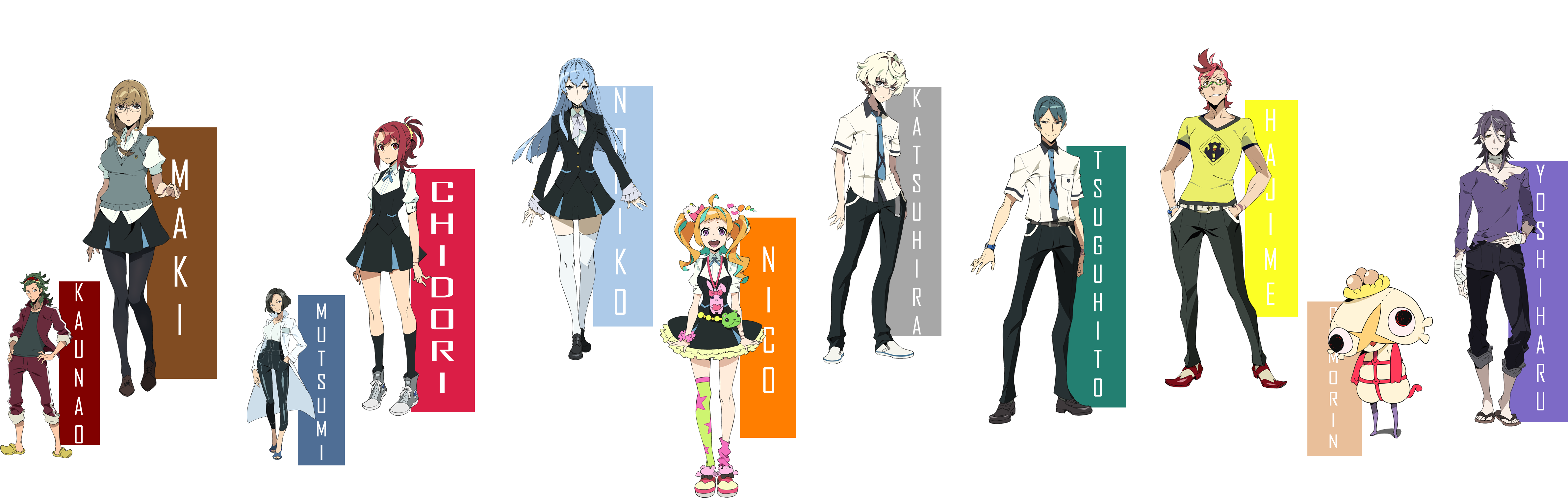 Kiznaiver Anime Characters - Kiznaiver Characters Clipart (5000x1600), Png Download