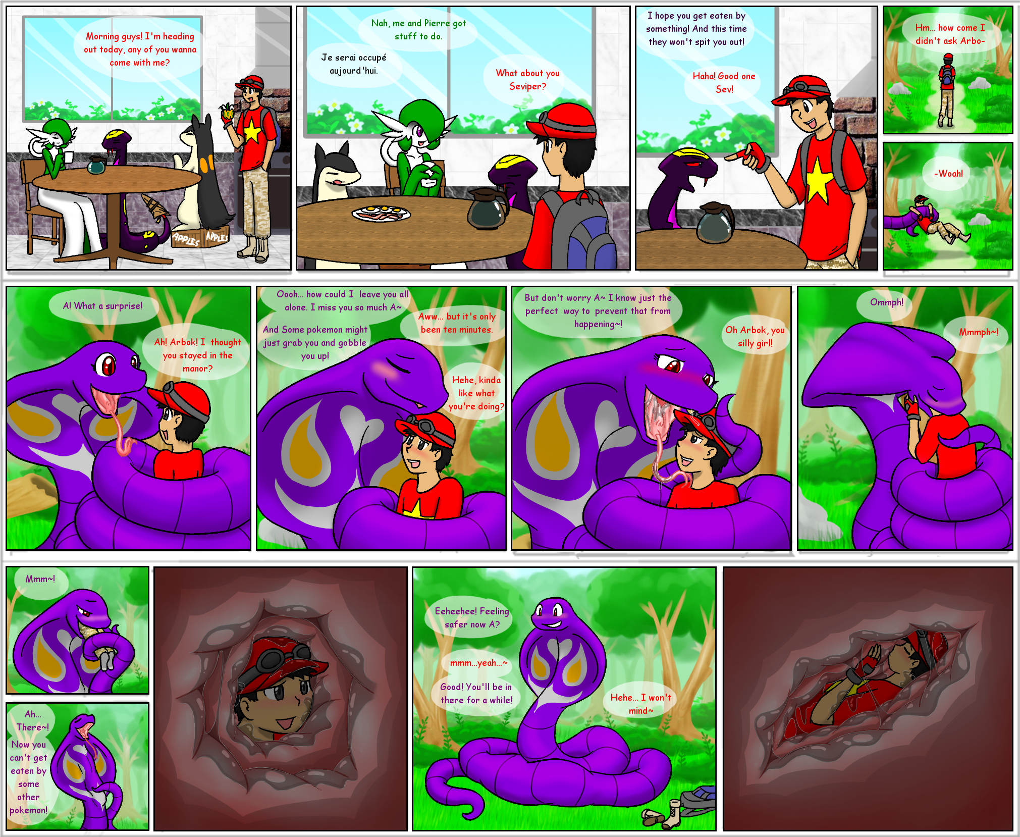 Can't Argue With Her - Pokemon Arbok Vore Clipart (2021x1658), Png Download