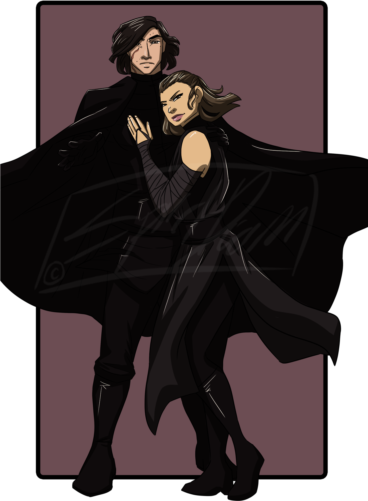 God Damn It Rey You Could Have Ruled The Galaxy With - Reylo Art Clipart (1280x1891), Png Download