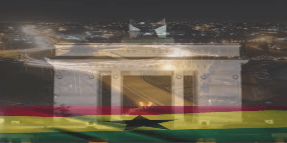 For Beautiful Ghana ” - Night Clipart (1000x500), Png Download