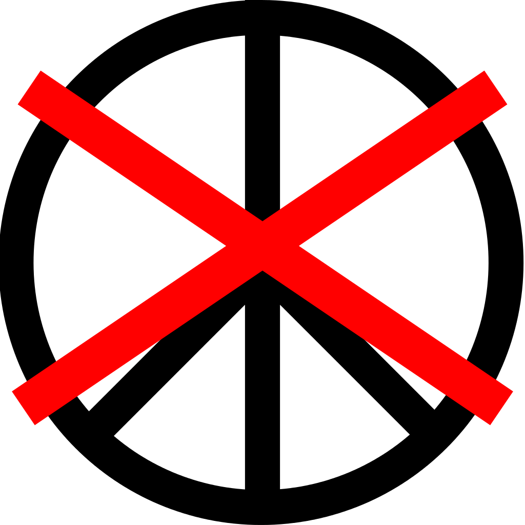 File - Anti-pacifist - Svg - Anti Peace Symbol Clipart (1024x1024), Png Download