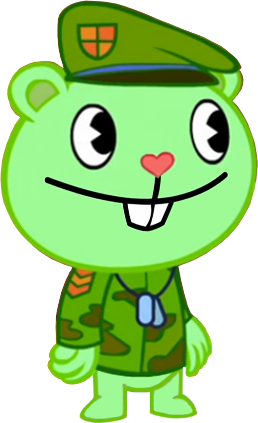 Flippy From Happy Tree Friends Would Punch A Nazi - Happy Tree Friends Green Clipart (628x895), Png Download