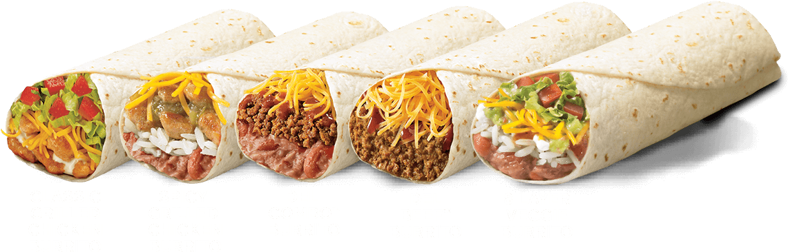 De Tacos Hamburguesa Chucken Bell Png - Taco Clipart (1155x366), Png Download