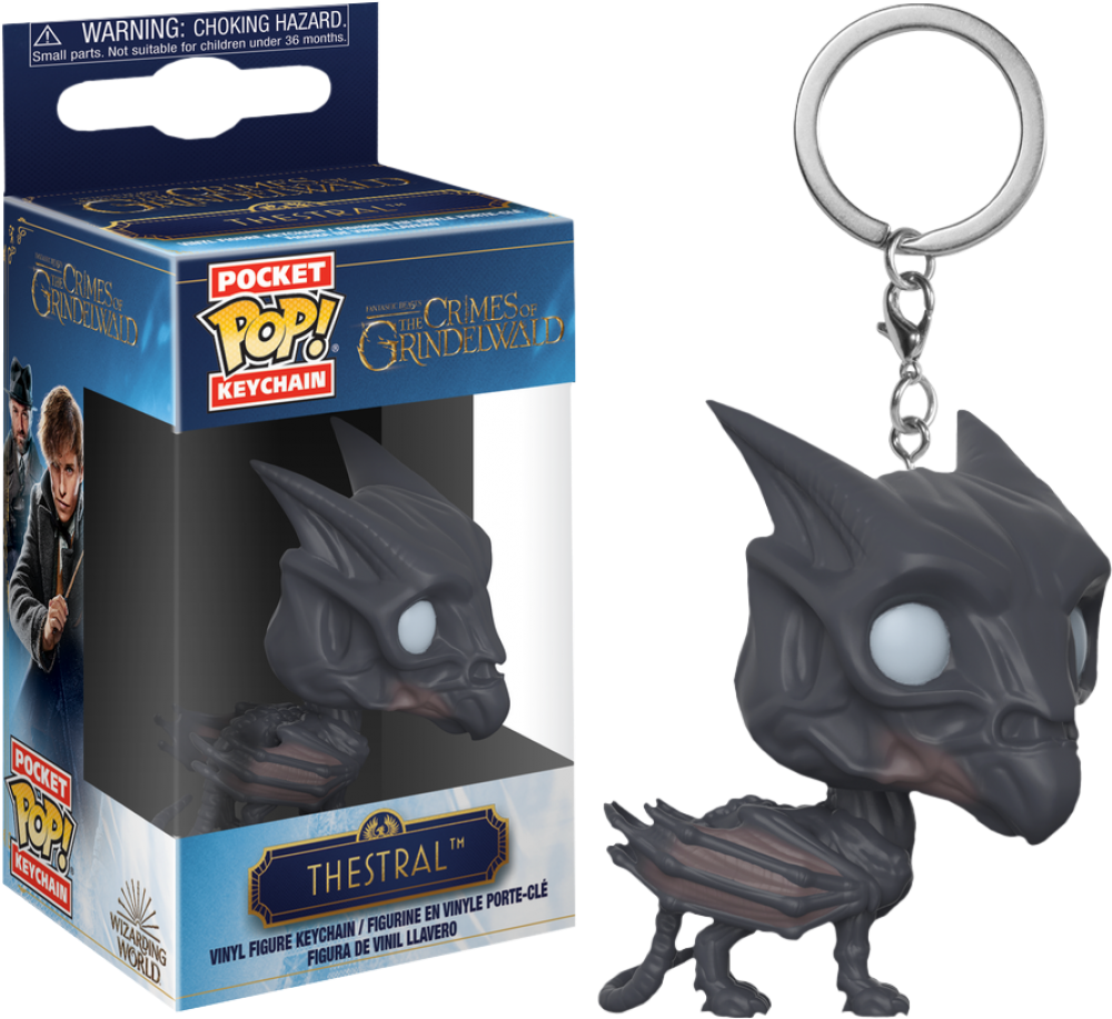 Thestral Drawing Fantastic Beast, Picture - Harry Potter Funko Pop Keychains Clipart (1000x1000), Png Download