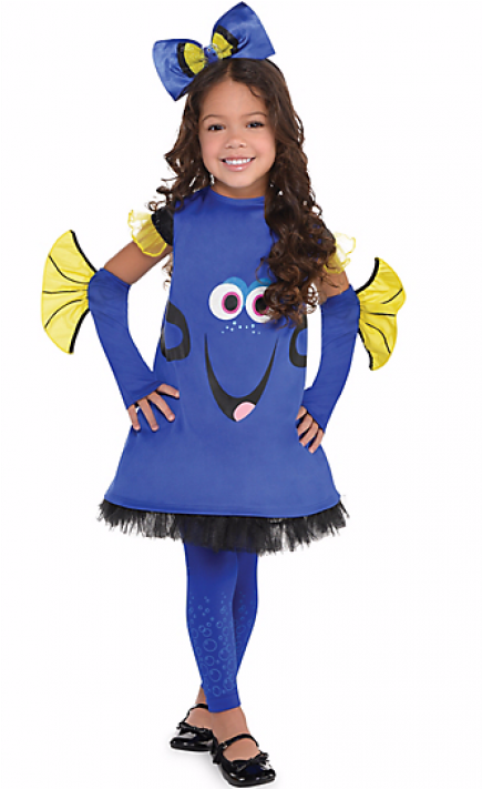 Girls Dory Costume - Party City Dory Costume Clipart (540x710), Png Download