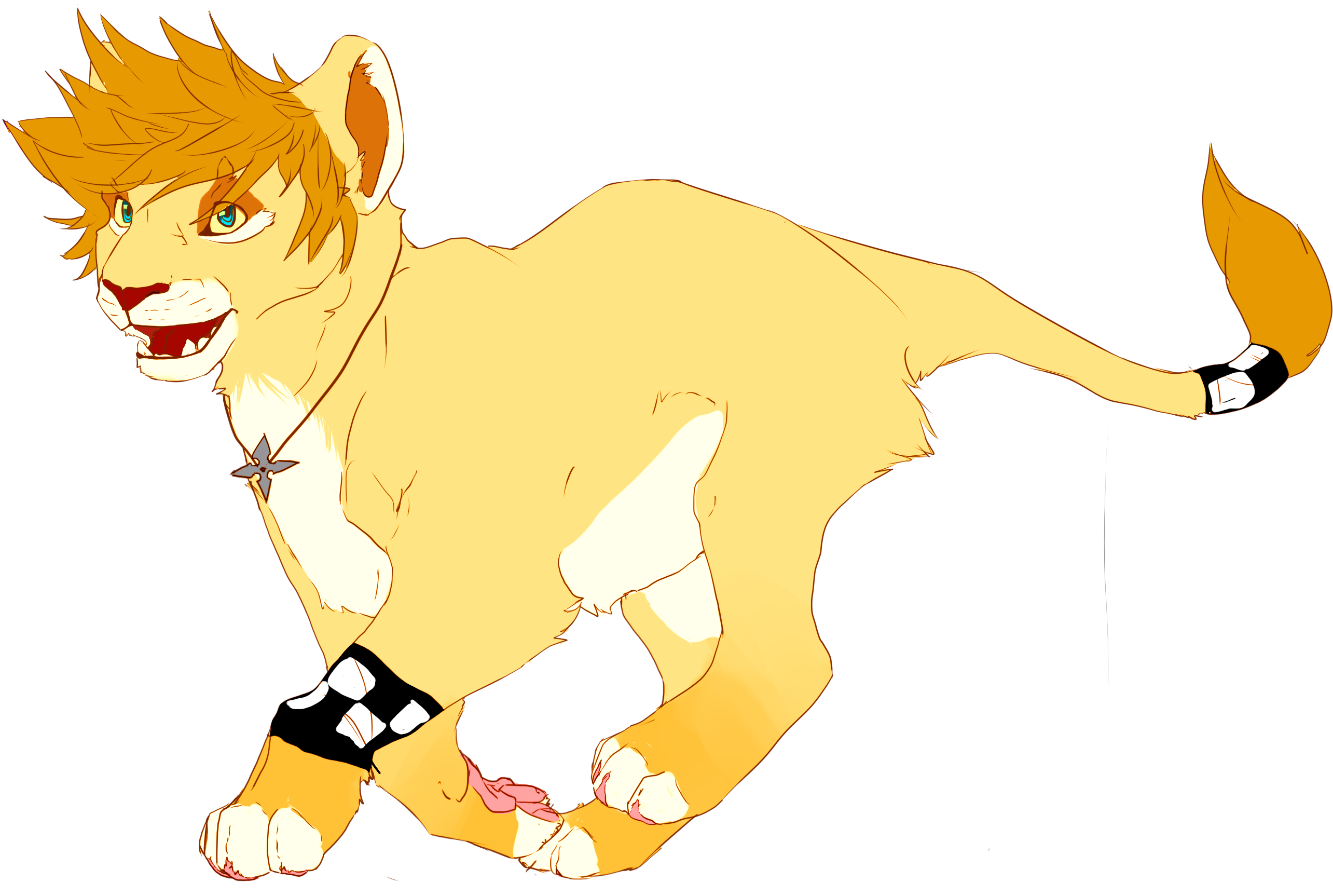 Roxas Furry , Png Download - Roxas Lion King Clipart (2569x1726), Png Download