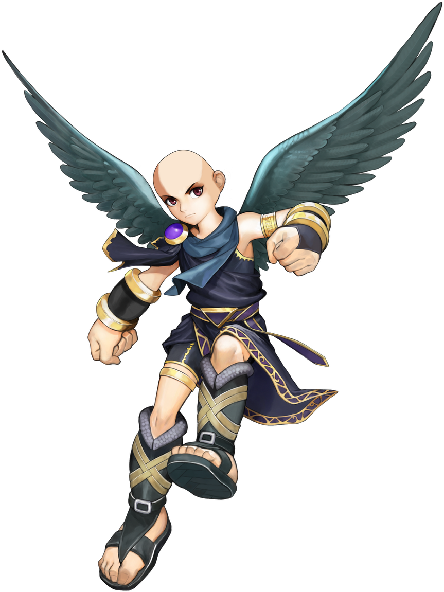 Making Your Favorite Characters Bald On Twitter - Kid Icarus Uprising Dark Pit Clipart (900x1200), Png Download