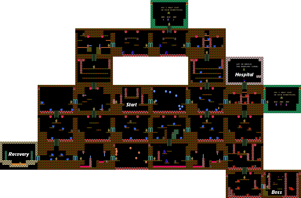 Kid Icarus Stage1-4 - Kid Icarus Map Clipart (1024x672), Png Download