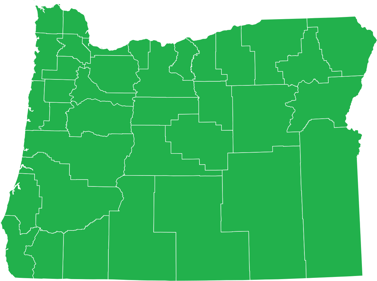 2008 Oregon Ballot Measure - Oregon County Marijuana Map Clipart (1200x895), Png Download