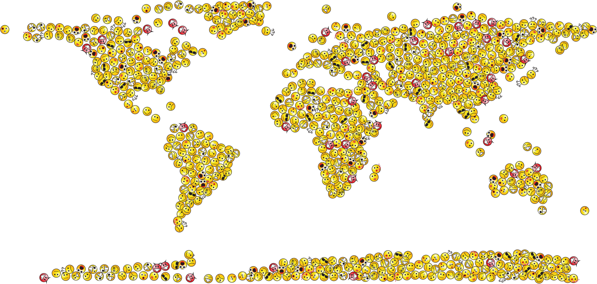 Imagenes Del Mundo Emoji - Map Of Where Amethyst Is Found Clipart (1920x960), Png Download