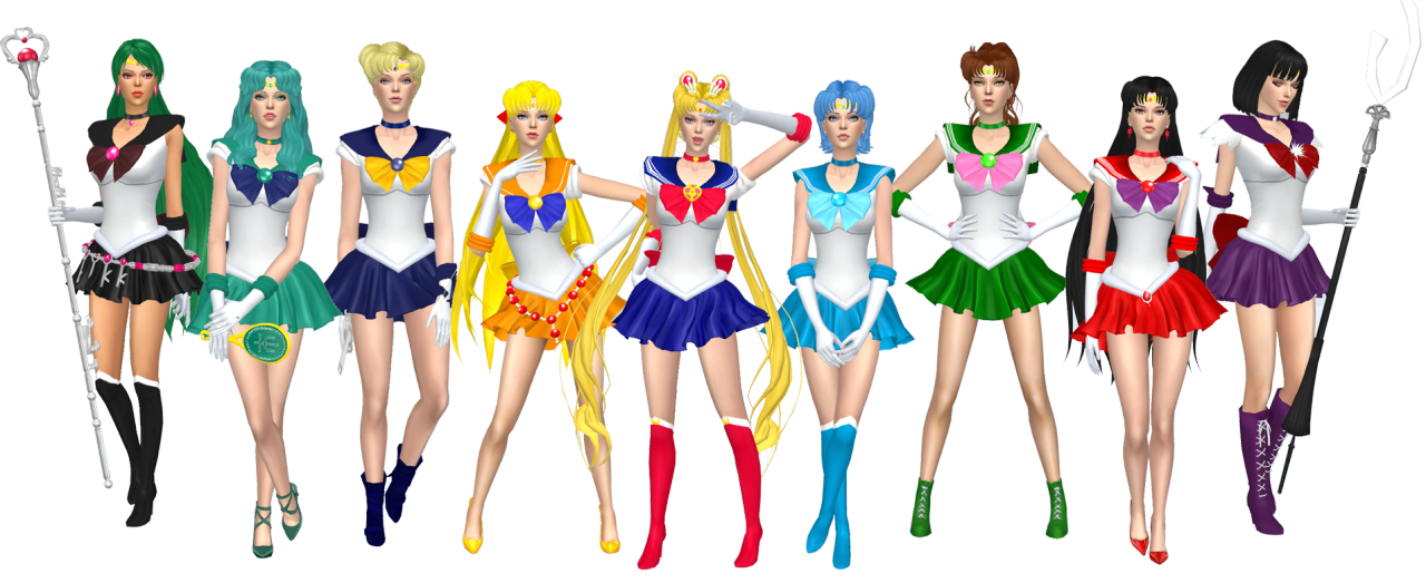 Https - //silvermoonsims4 - Tumblr - Sailor Moon Pack - Sailor Moon Dress Sims 4 Clipart (1280x523), Png Download