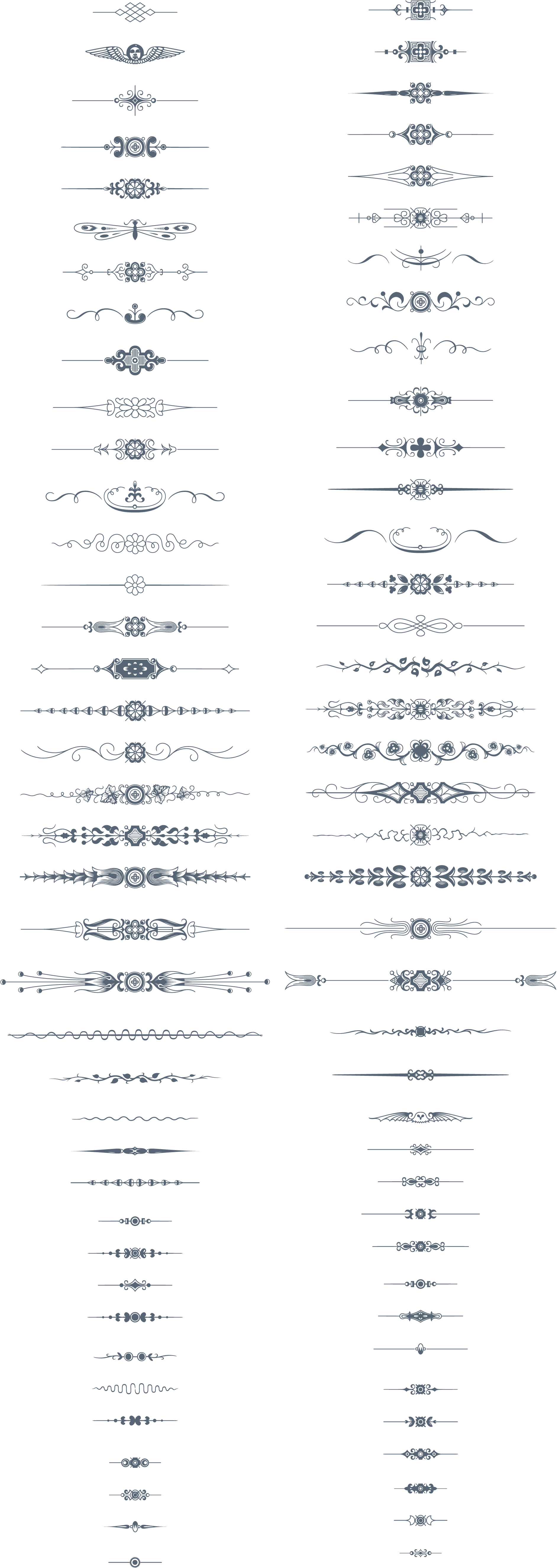 Luxurious Flourishes Vector Pack - Colorfulness Clipart (1920x5326), Png Download