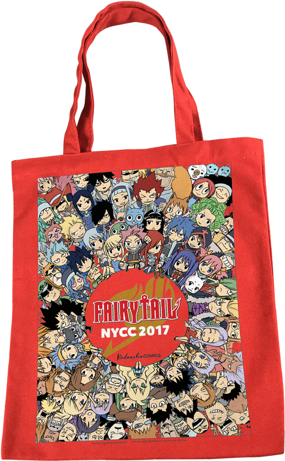 Nycc 2017 Commemorative Fairy Tail Tote Bag Free With - Fairy Tail 10th Anniversary Clipart (750x994), Png Download