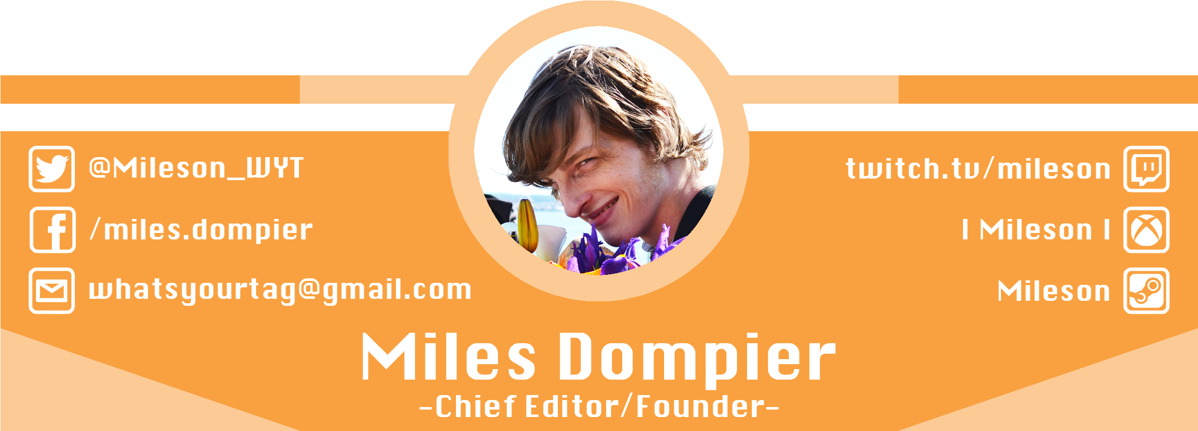 Bio Card - Flyer Clipart (2400x900), Png Download