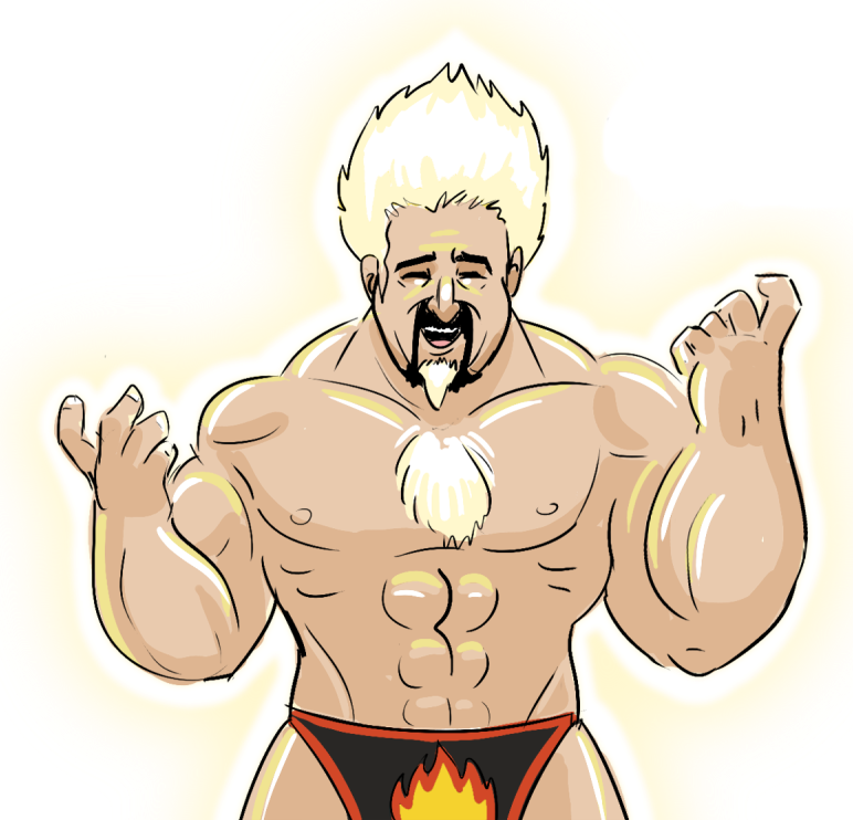 Transparent Guy Fieri - Cartoon Clipart (772x742), Png Download