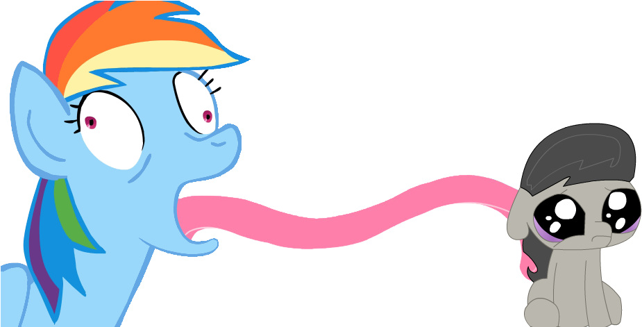 Dashtavia, Derp, Female, Impossibly Long Tongue, Lesbian, - Rainbow Dash Tongue Clipart (1000x470), Png Download