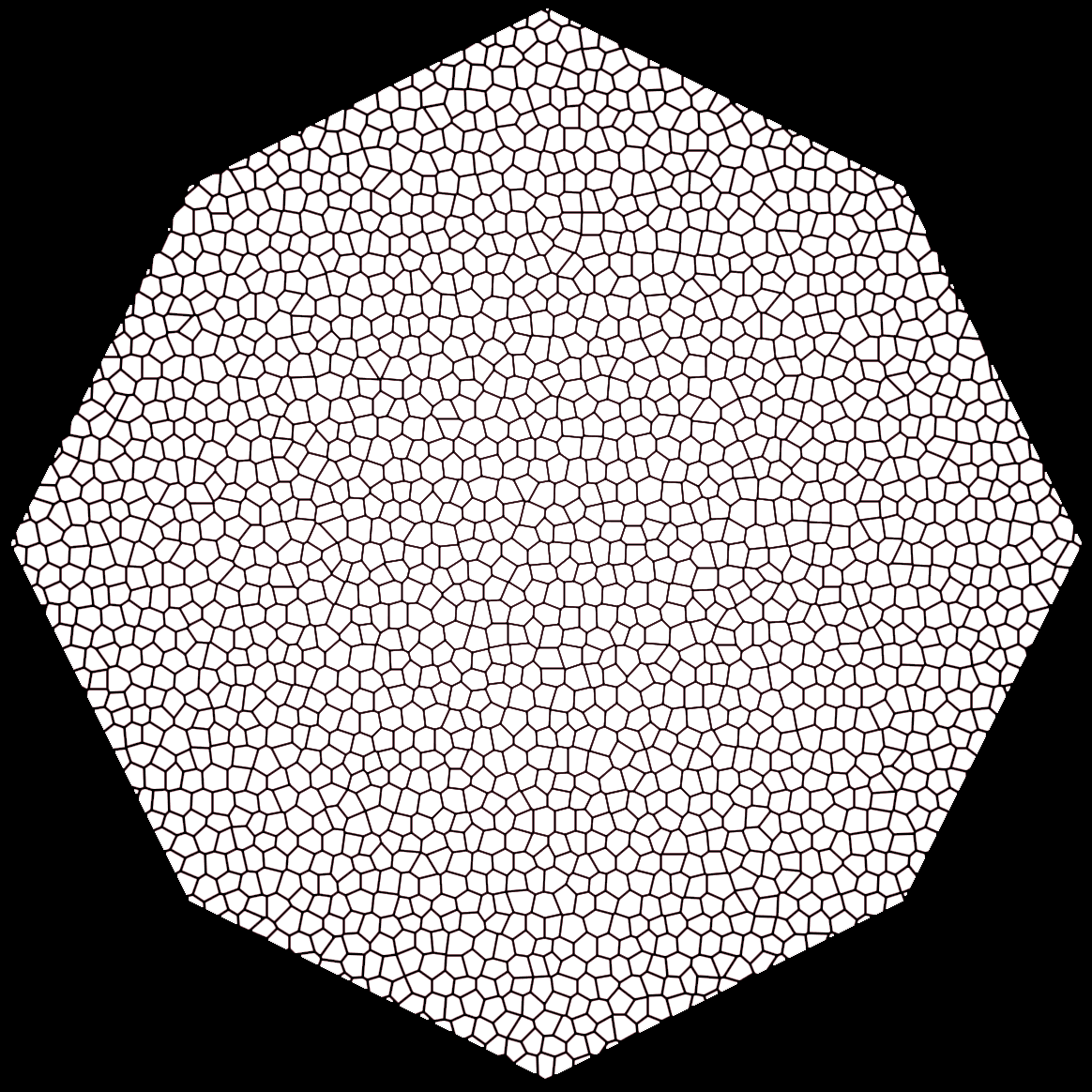 White Hex With White Grout Clipart (1164x1164), Png Download