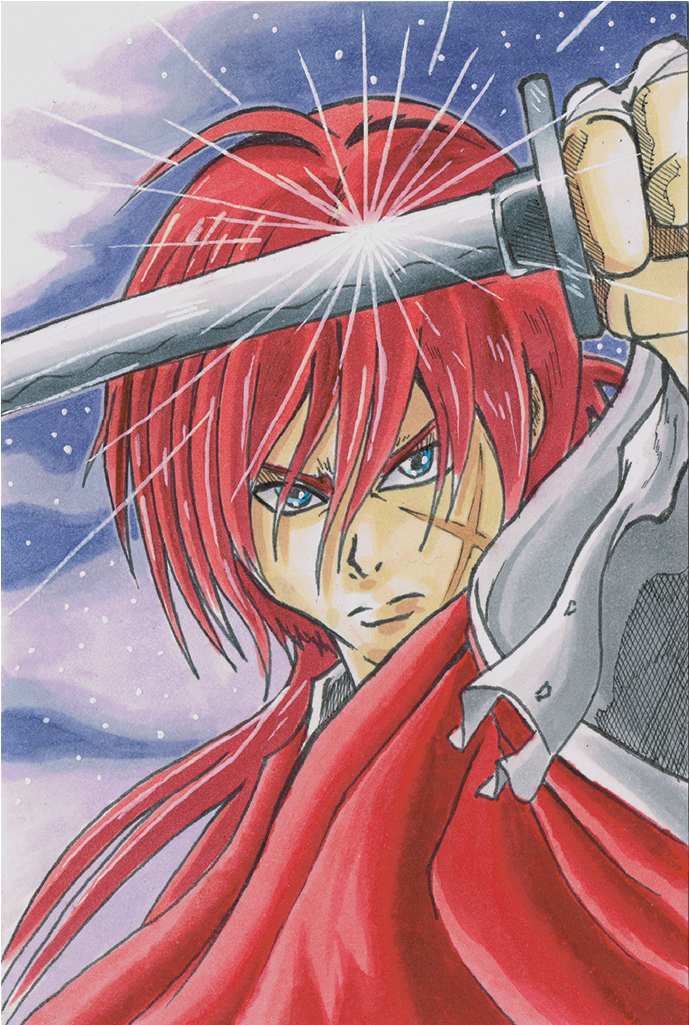 Rurouni Kenshin Art Print - Manga Clipart (1024x1024), Png Download