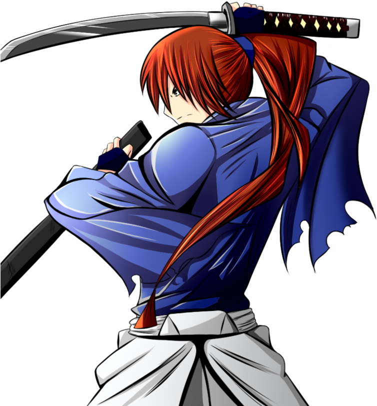 Himura Kenshin Speeddraw - Cartoon Clipart (761x1050), Png Download