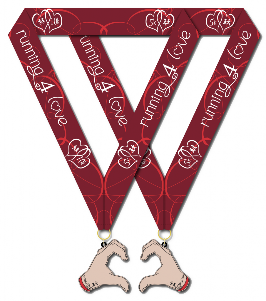 2016 Running 4 Love Moon Joggers - Medal Love Clipart (905x1024), Png Download
