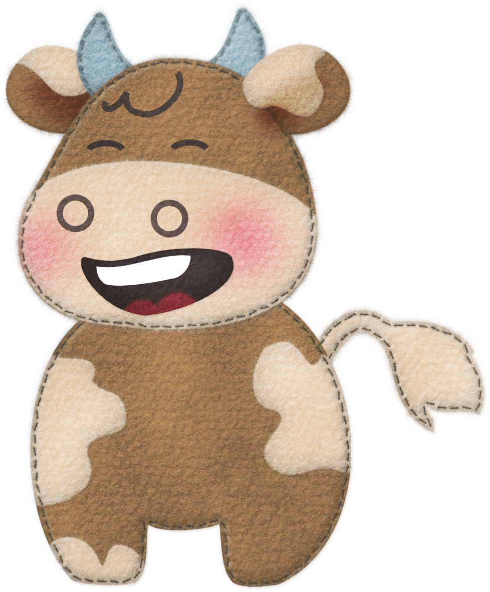 Animales Del Dulce Clipart De La Granja - Hình Con Bò Cười - Png Download (1001x1204), Png Download