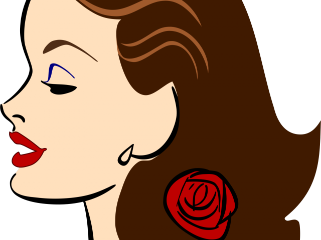 Profile Clipart Woman Profile - Female Smiling Profile Drawing - Png Download (640x480), Png Download