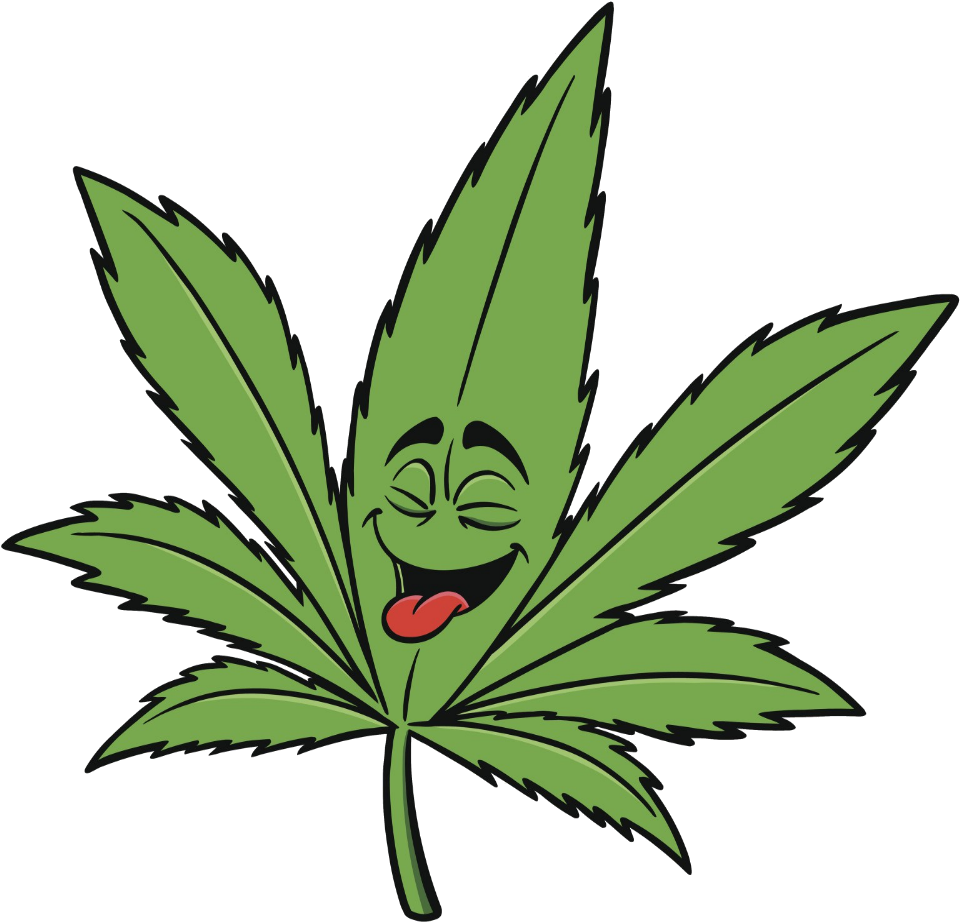 Cannabis Smoking Cartoon Transprent Png Leaf Hemp - Marijuana Drawing Clipart (1000x1000), Png Download